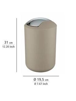 Wenko Schwingdeckeleimer Brasil Taupe L In Grau -Petromax Store wenko schwingdeckeleimer brasil taupe l in grau 7