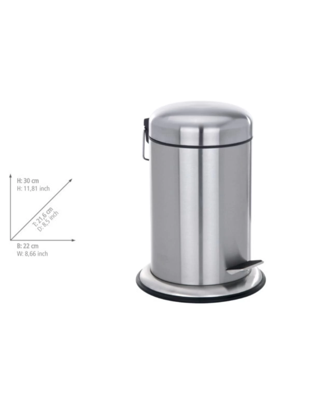 Wenko Treteimer Nova Edelstahl In Satiniert 4 Wenko Treteimer Nova Edelstahl In Satiniert – Bild 2