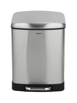 Wenko Treteimer Studio Easy-Close Duo Edelstahl 2 X 12 L In Schwarz