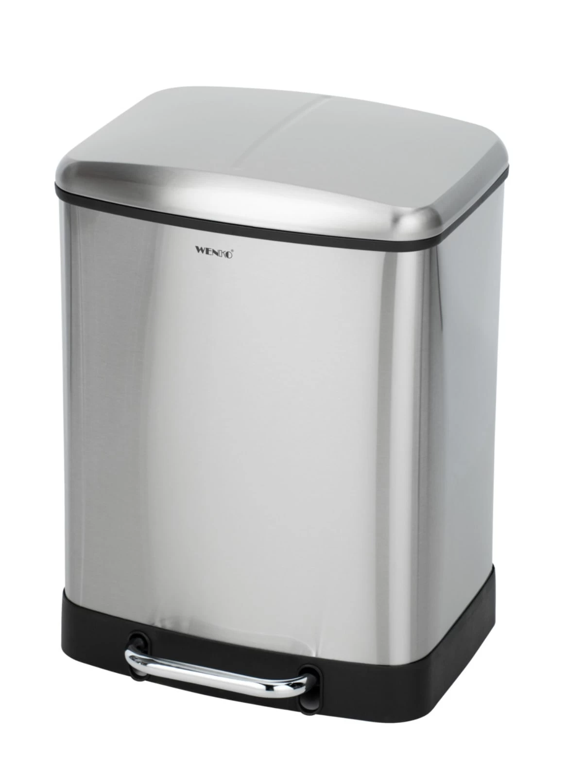Wenko Treteimer Studio Easy-Close Duo Edelstahl 2 X 12 L In Schwarz 11 Wenko Treteimer Studio Easy-Close Duo Edelstahl 2 X 12 L In Schwarz – Bild 9