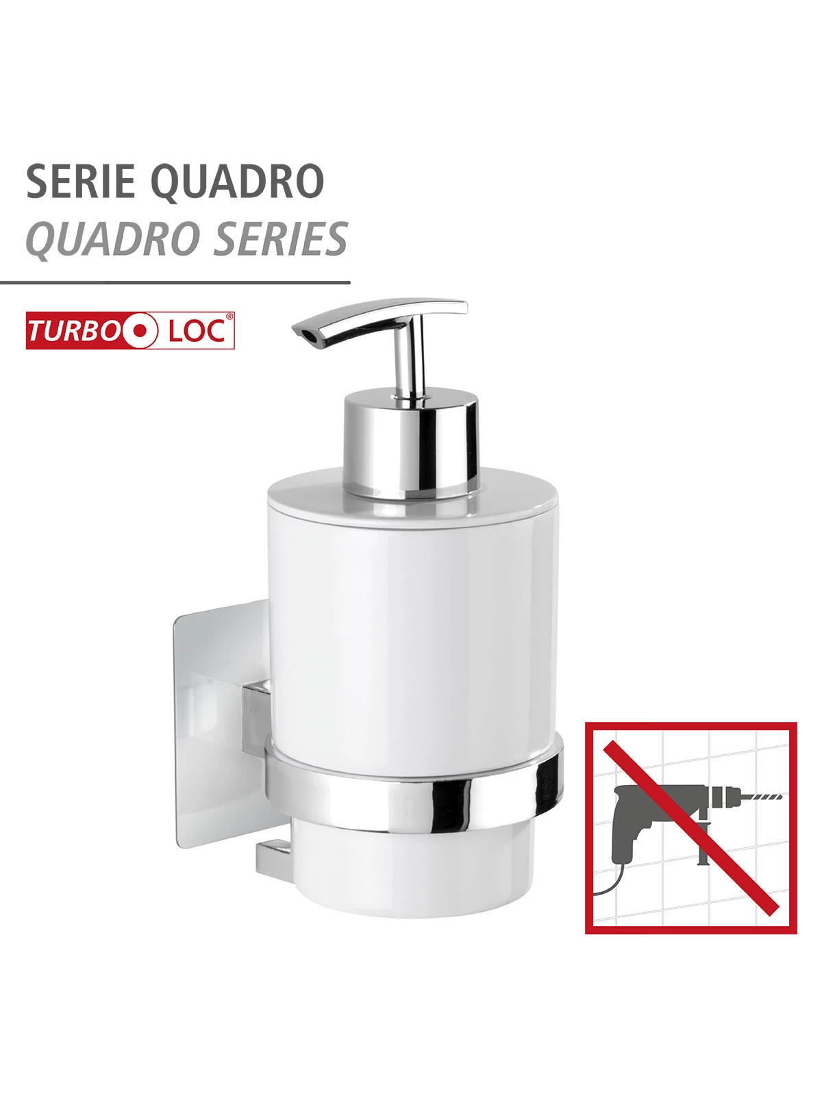 Wenko Turbo-Loc® Seifenspender Quadro In Chrom 4 Wenko Turbo-Loc® Seifenspender Quadro In Chrom – Bild 2