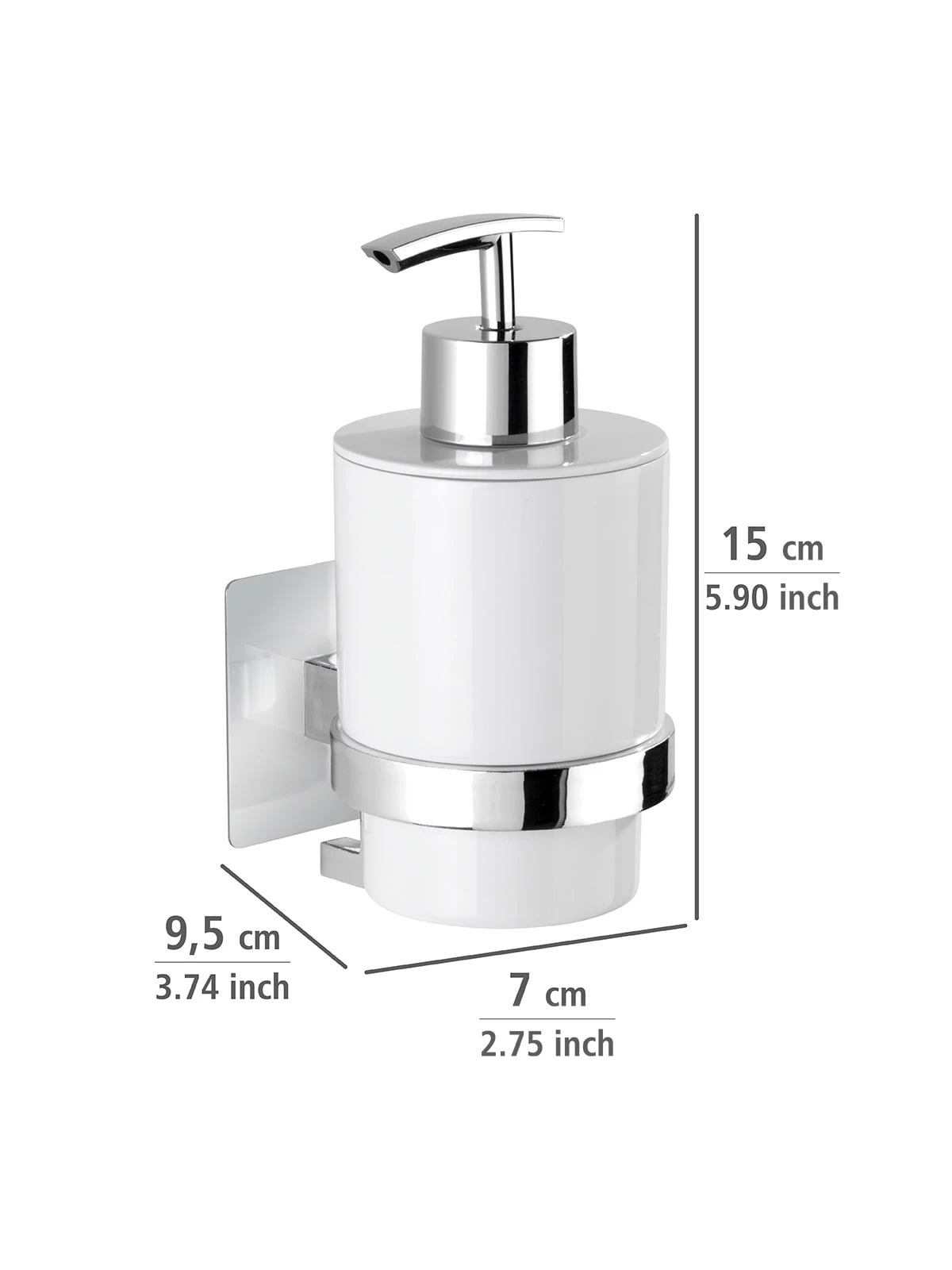 Wenko Turbo-Loc® Seifenspender Quadro In Chrom 14 Wenko Turbo-Loc® Seifenspender Quadro In Chrom – Bild 12