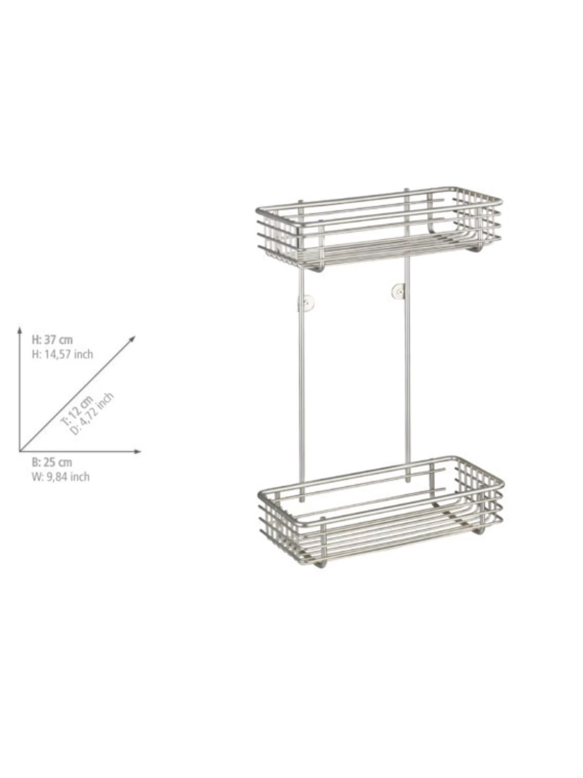 Wenko Universalablage Milano 2 Etagen Satiniert 20 Wenko Universalablage Milano 2 Etagen Satiniert – Bild 18