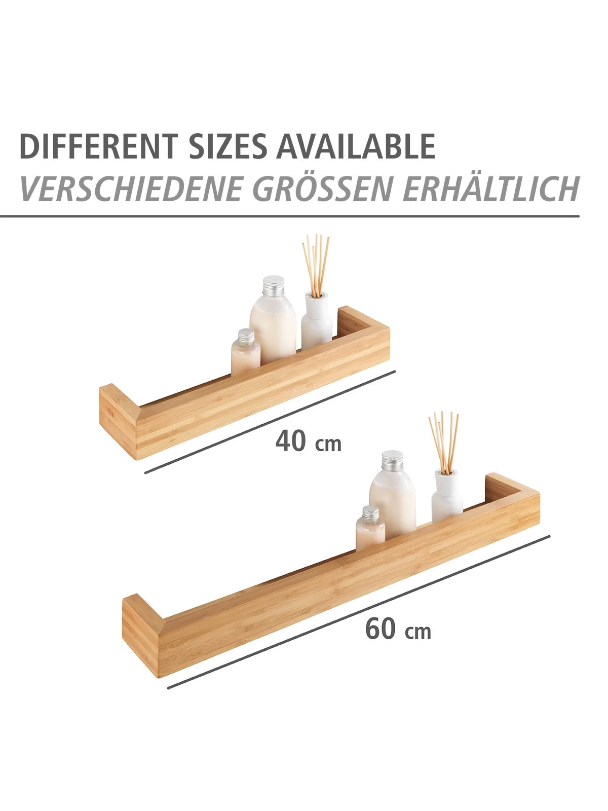 Wenko Wandregal Bambusa Aus Bambus, 60 Cm In Natur 5 Wenko Wandregal Bambusa Aus Bambus, 60 Cm In Natur – Bild 3
