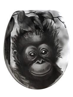 Wenko WC-Sitz Affe In Mehrfarbig