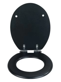 Wenko WC-Sitz Cuero Schwarz In Schwarz, Befestigung: Silber Glänzend -Petromax Store wenko wc sitz cuero schwarz in schwarz befestigung silber glanzend 7