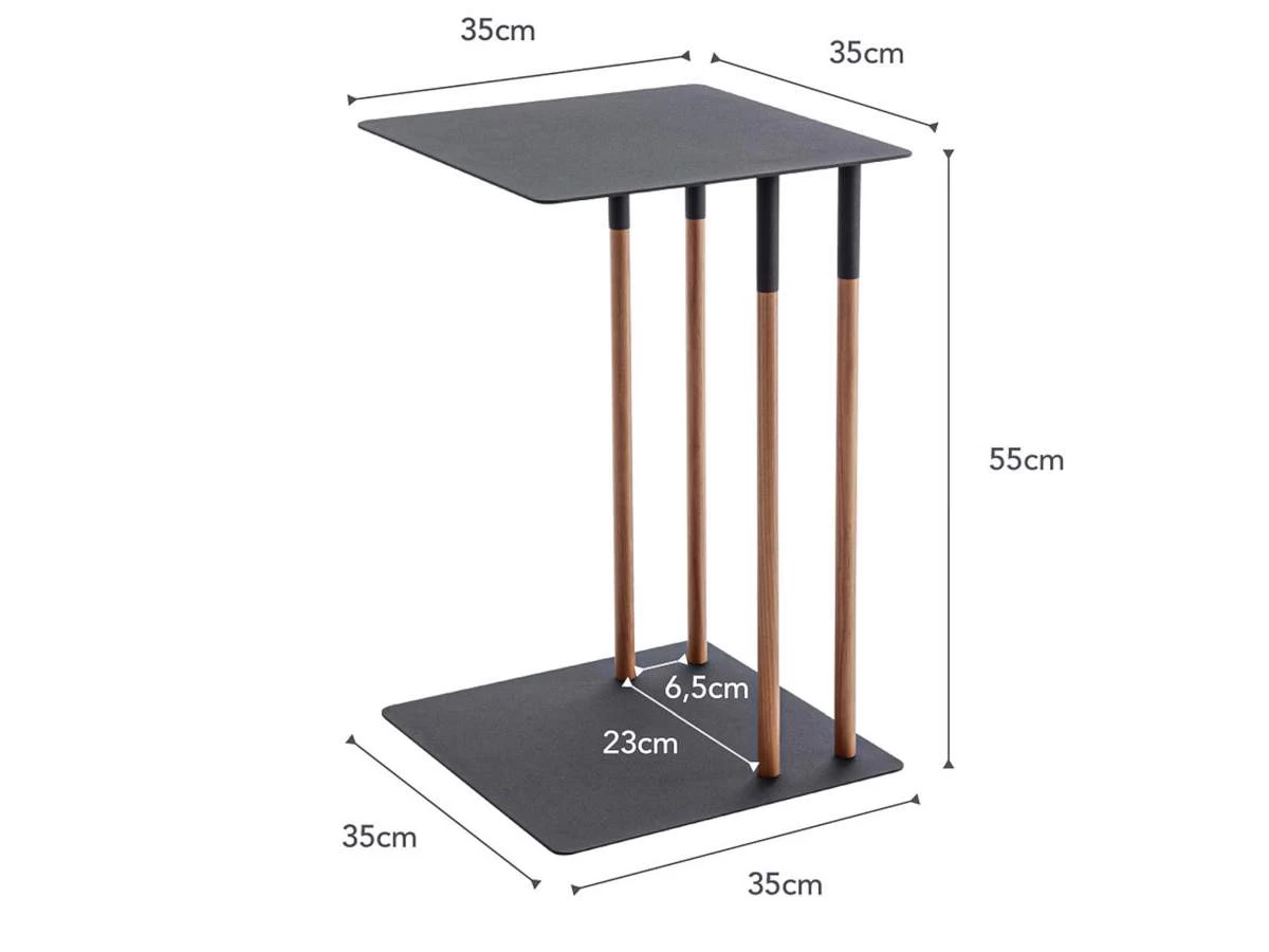 Yamazaki Beistelltisch Plain 35x35x55 Cm In Schwarz 9 Yamazaki Beistelltisch Plain 35x35x55 Cm In Schwarz – Bild 7