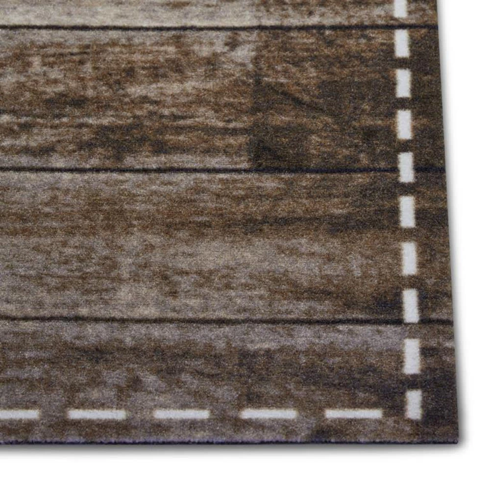 Waschbarer Küchenläufer Holzoptik Kitchen Is Open Taupe Braun 5 Waschbarer Küchenläufer Holzoptik Kitchen Is Open Taupe Braun – Bild 3